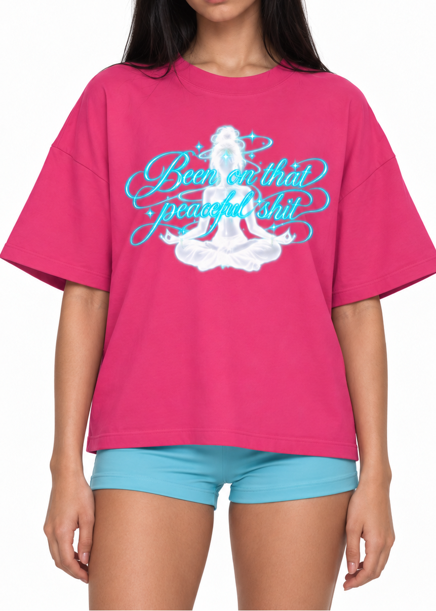 Peaceful sh*t drop Shoulder Cotton T-Shirt