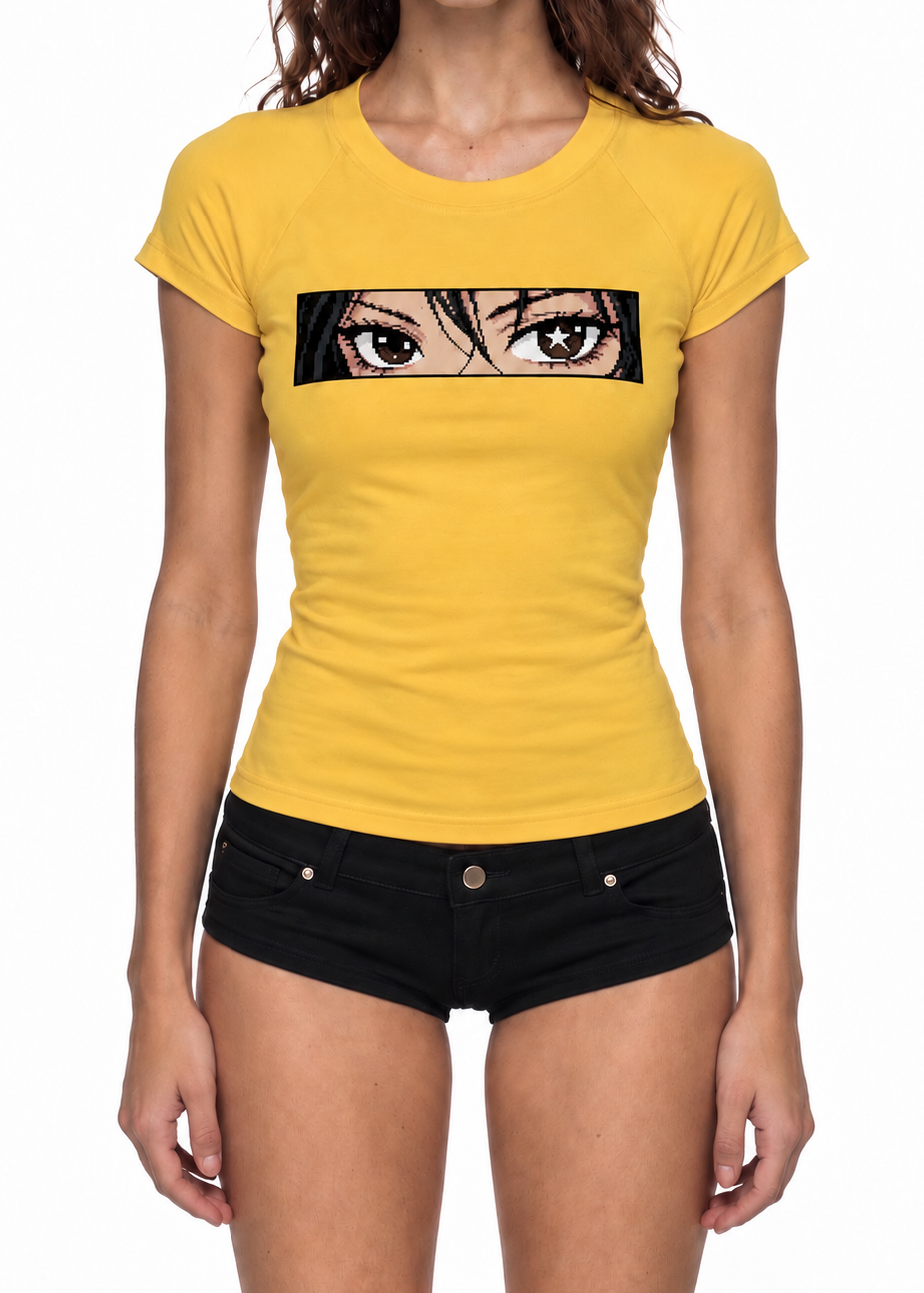 Anime Eyes Slim Raglan T-Shirt