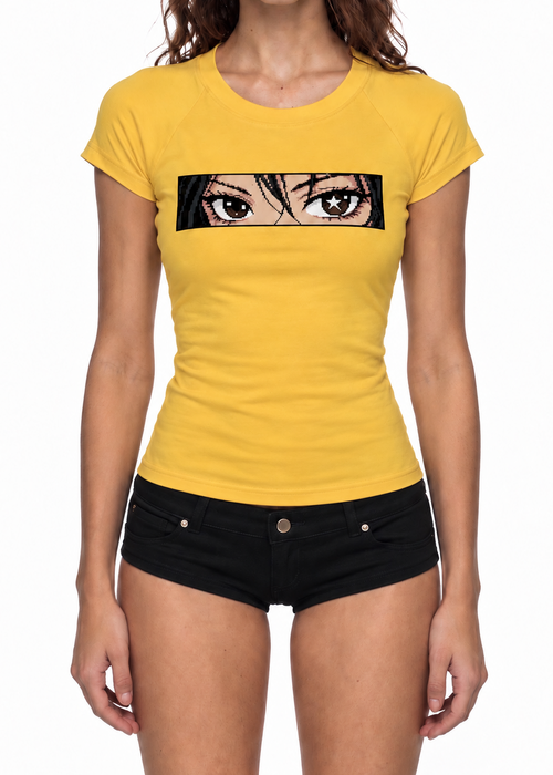 Anime Eyes Slim Raglan T-Shirt