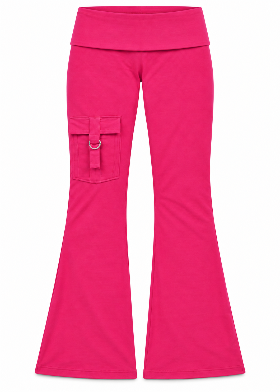 Wanda Fuchsia Flared Yoga Pants