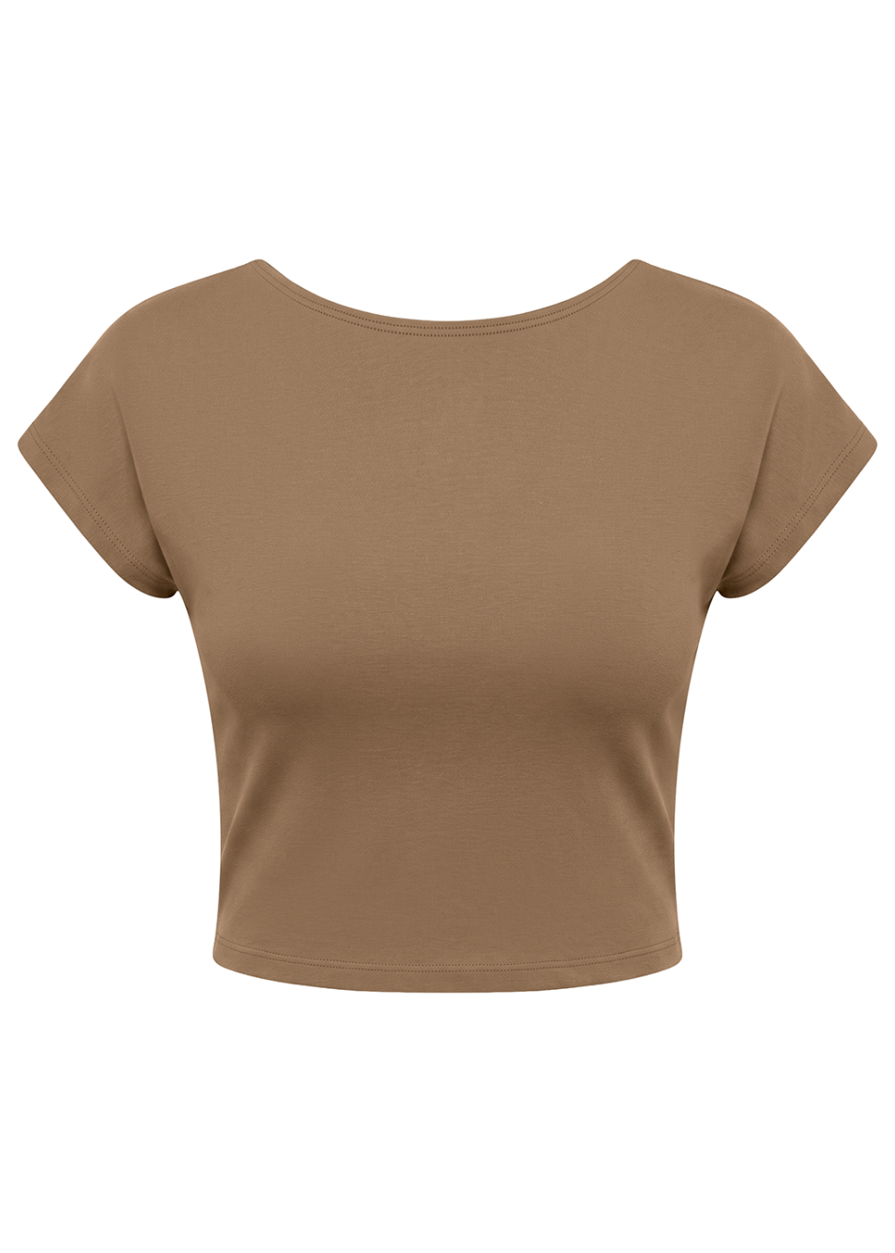 Basic Open Back Cotton Crop Top