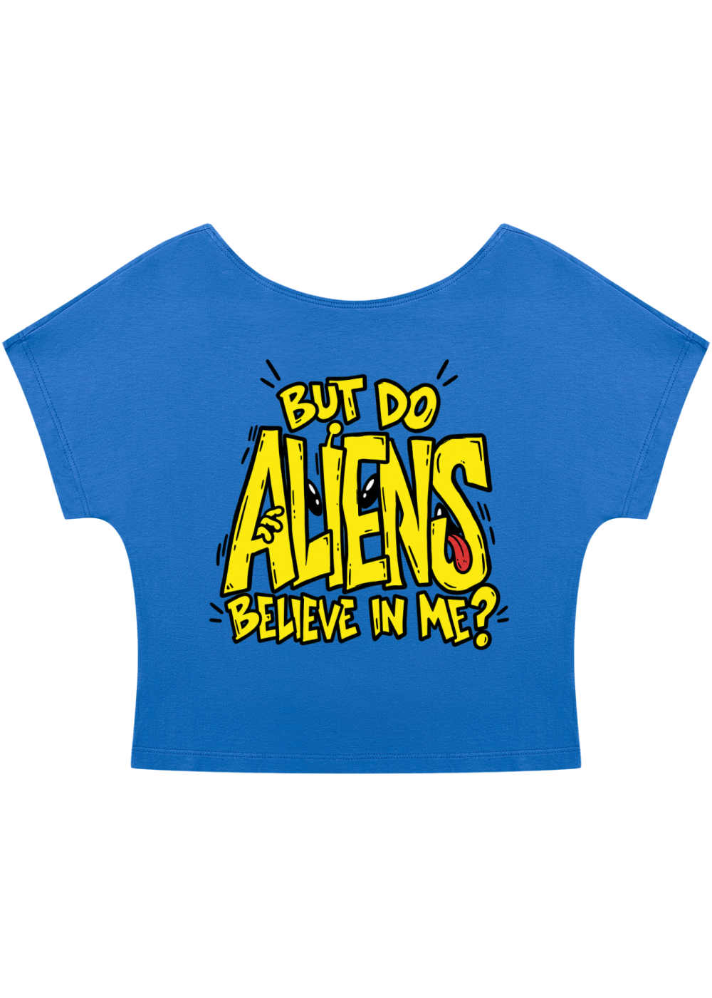 Aliens Open Back Cotton Crop Top