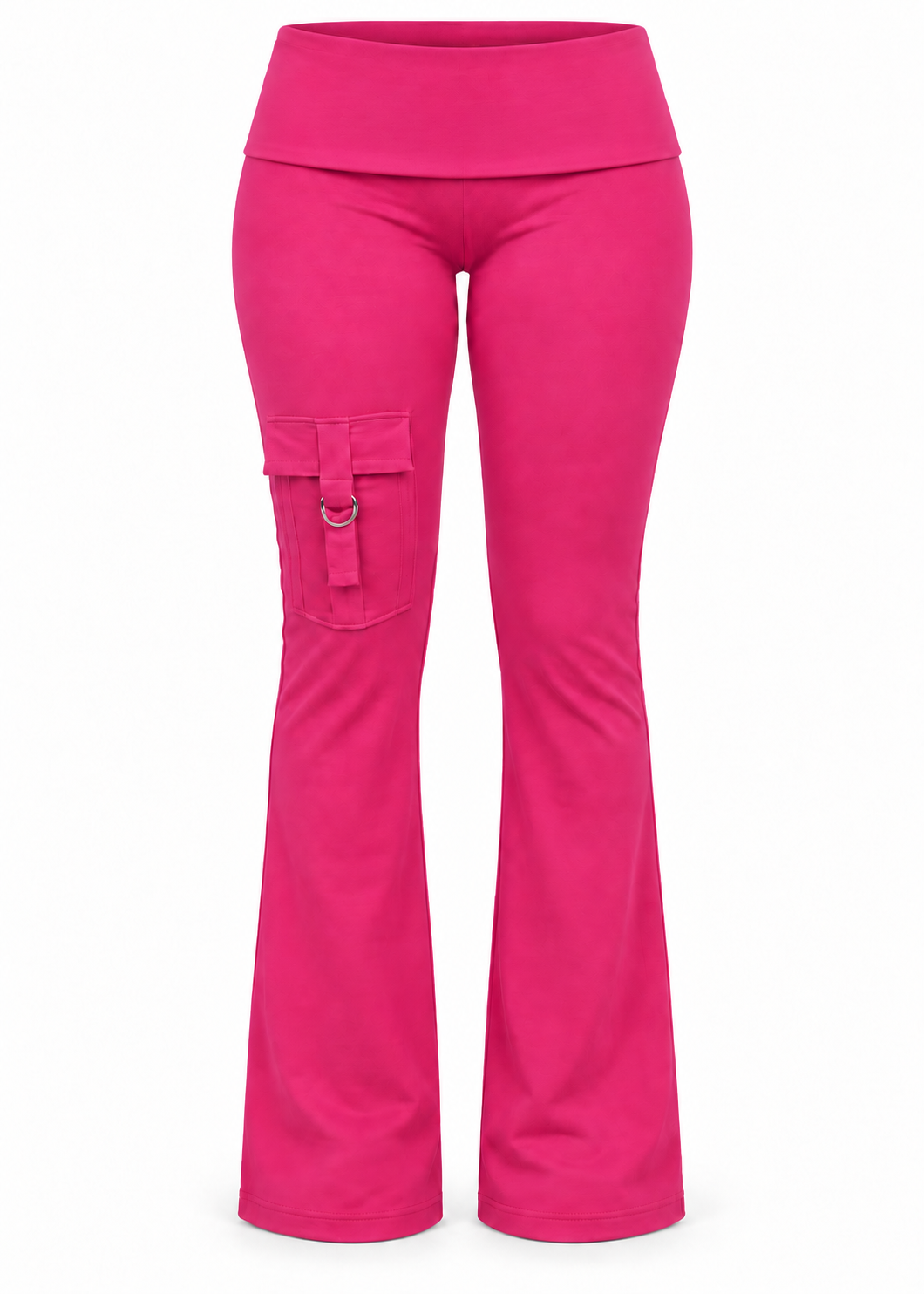 Wanda Fuchsia Flared Yoga Pants