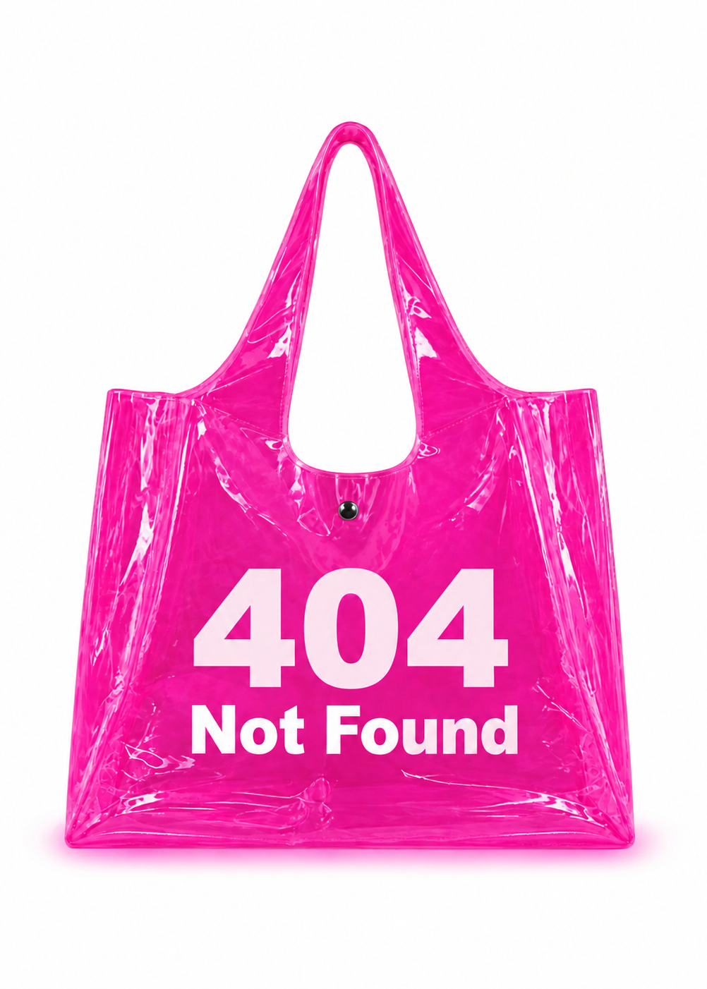 404 Not Found Large Hot Pink Jelly Tote Bag