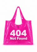 404 Not Found Large Hot Pink Jelly Tote Bag