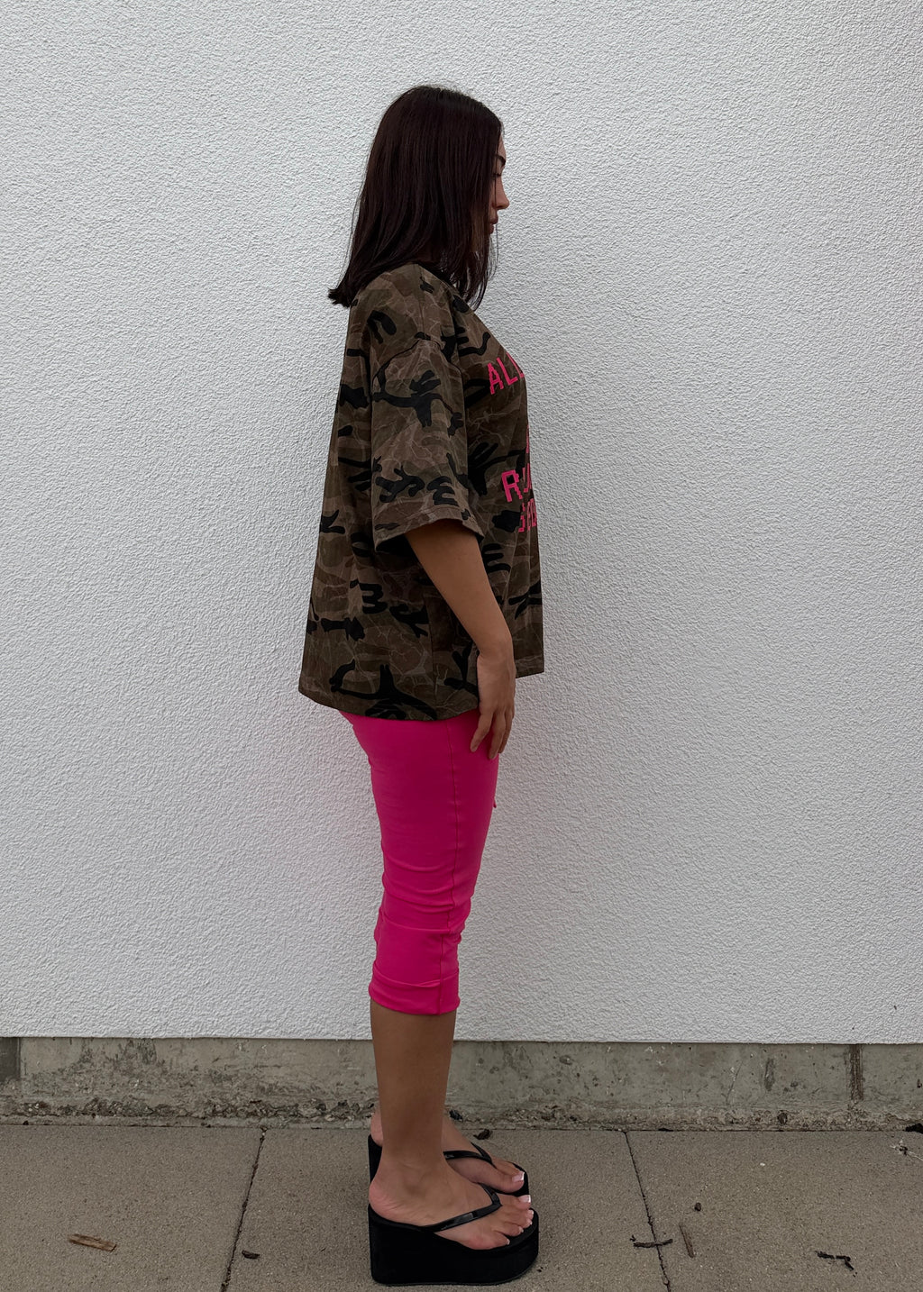 No Negative Energy Camo Oversized T-shirt