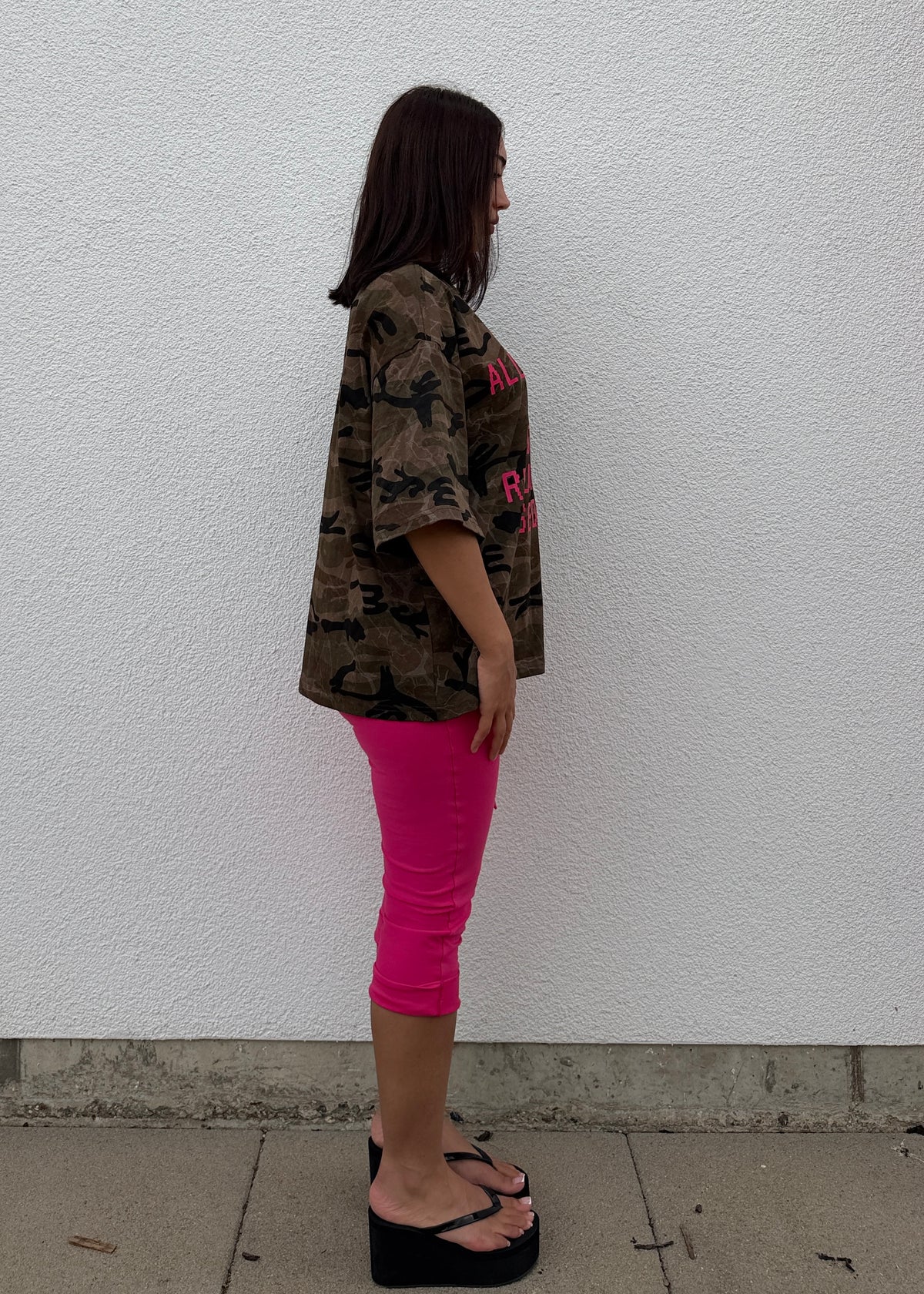 No Negative Energy Camo Oversized T-shirt