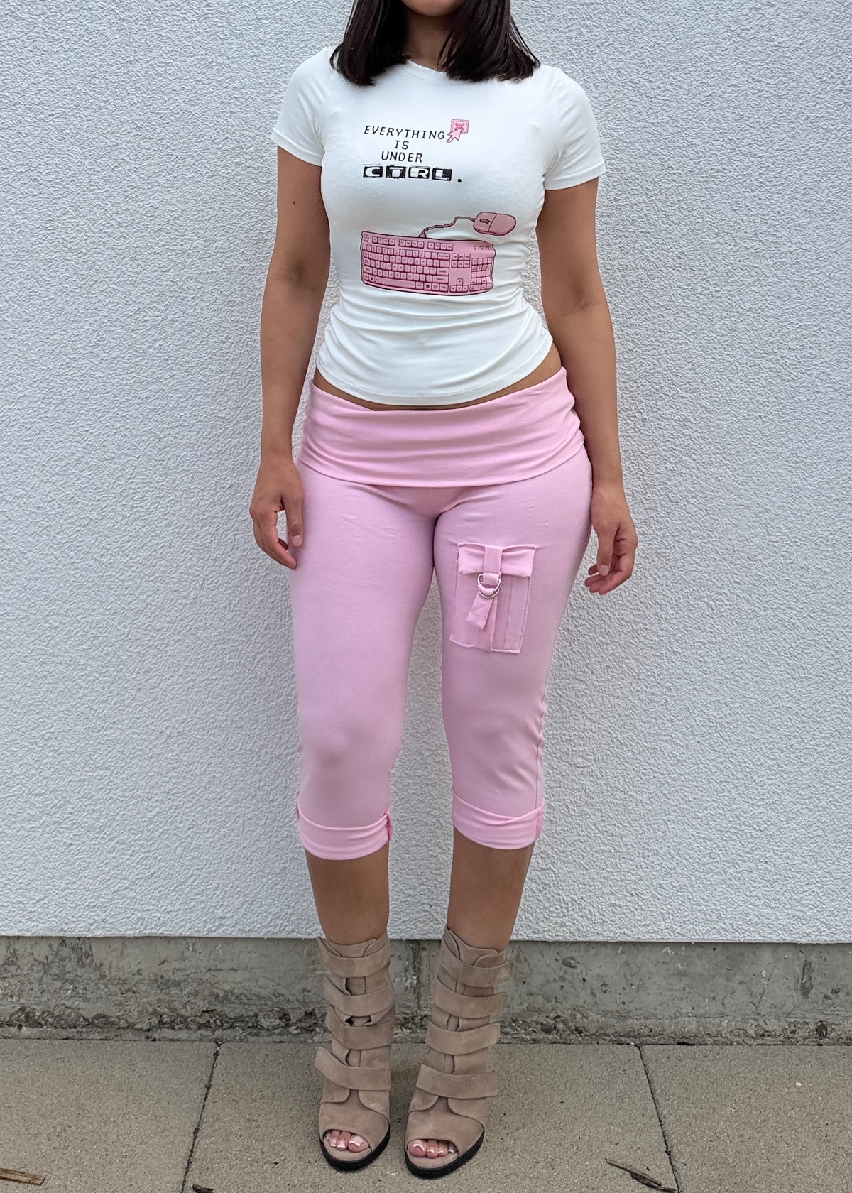 Under CTRL White Baby Tee