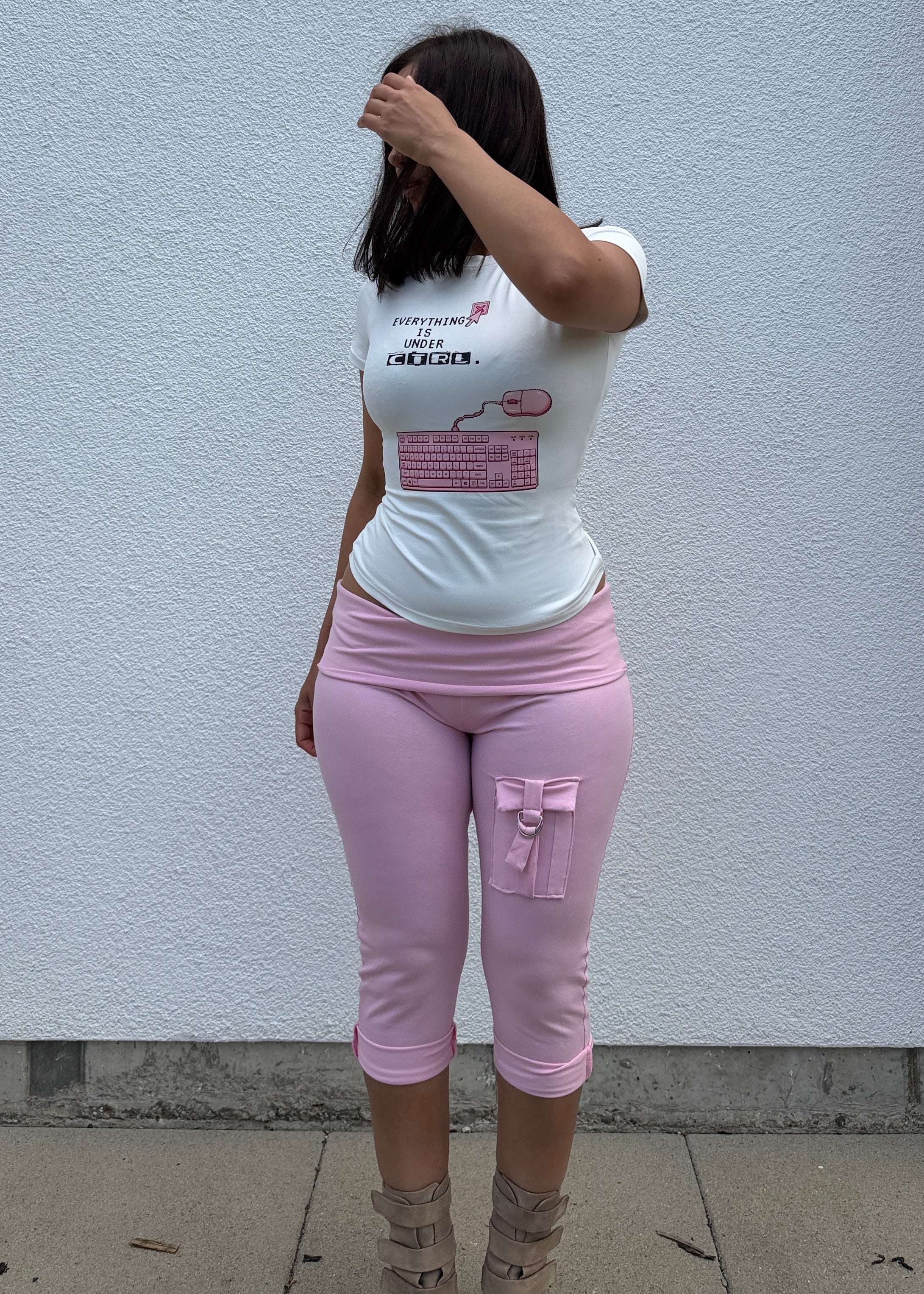 Under CTRL White Baby Tee