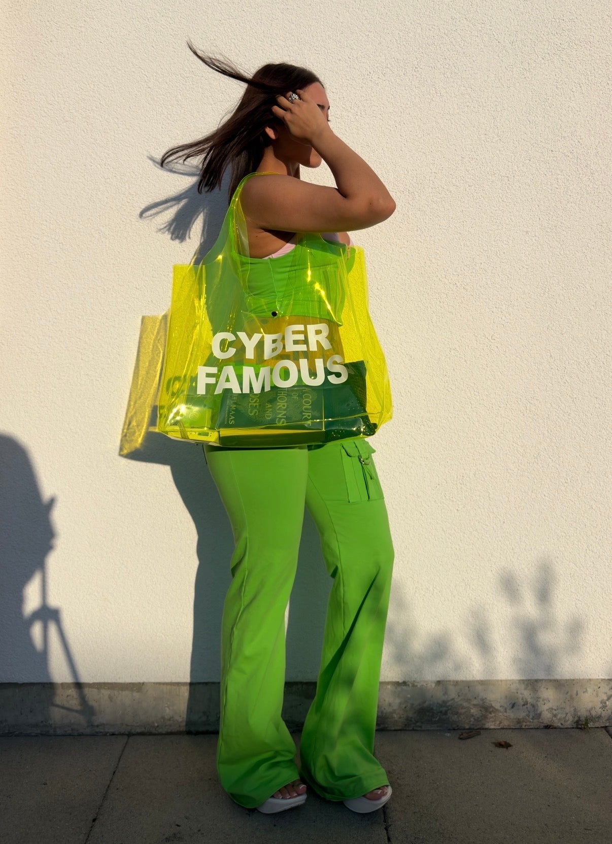 Cyber Famous Large Yellow Jelly Tote Bag
