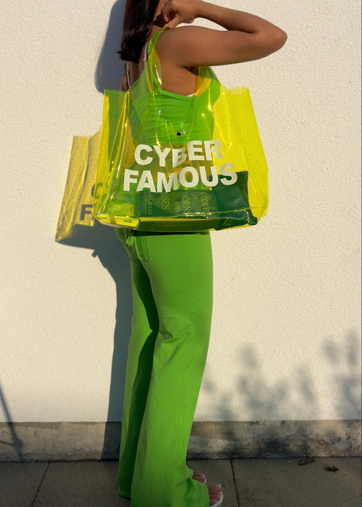 Cyber Famous Large Yellow Jelly Tote Bag