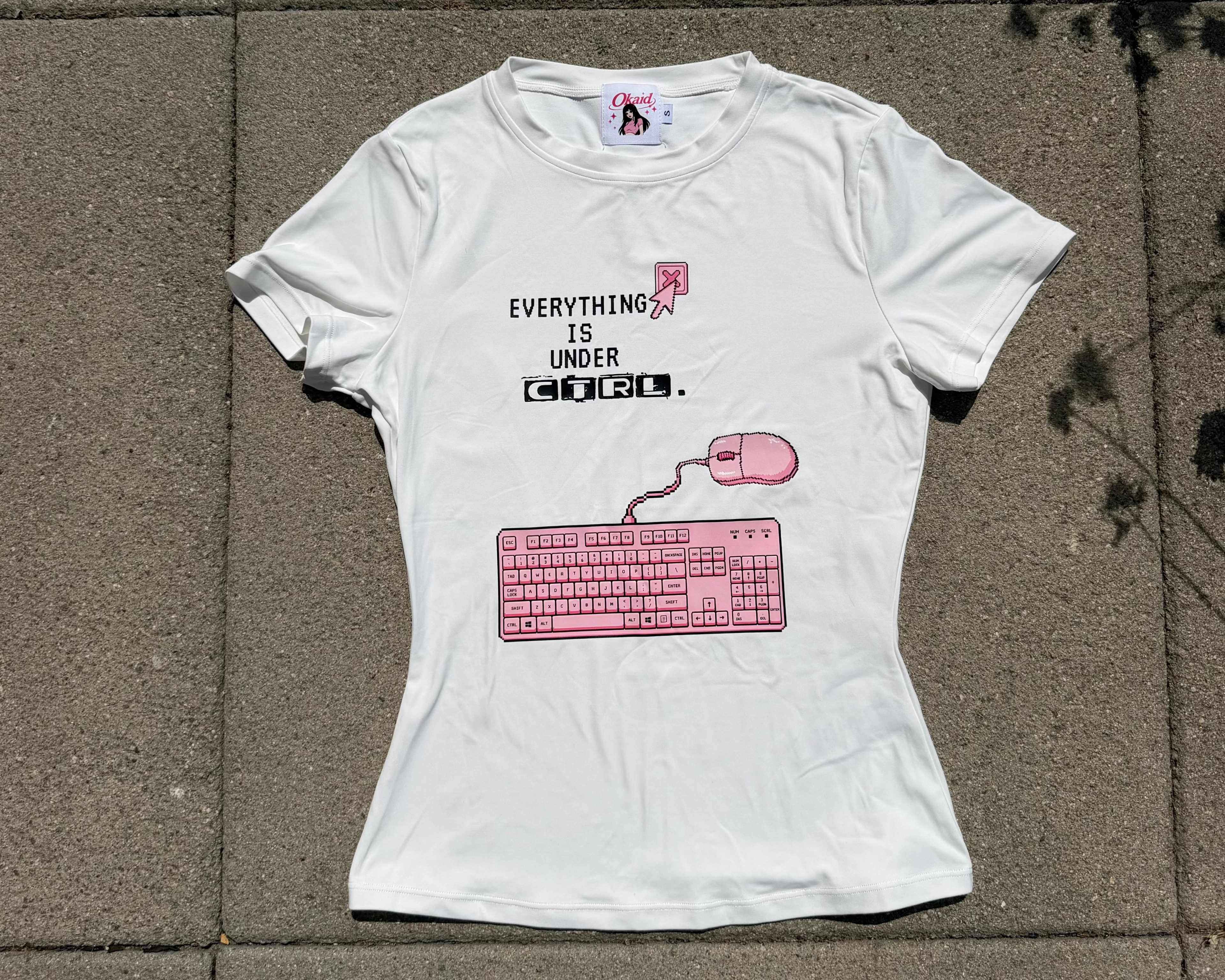 Under CTRL White Baby Tee
