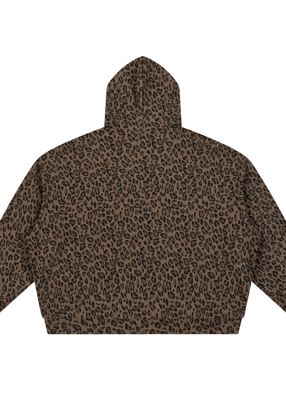 Leopard Girl Waffle Full Zip Hoodie