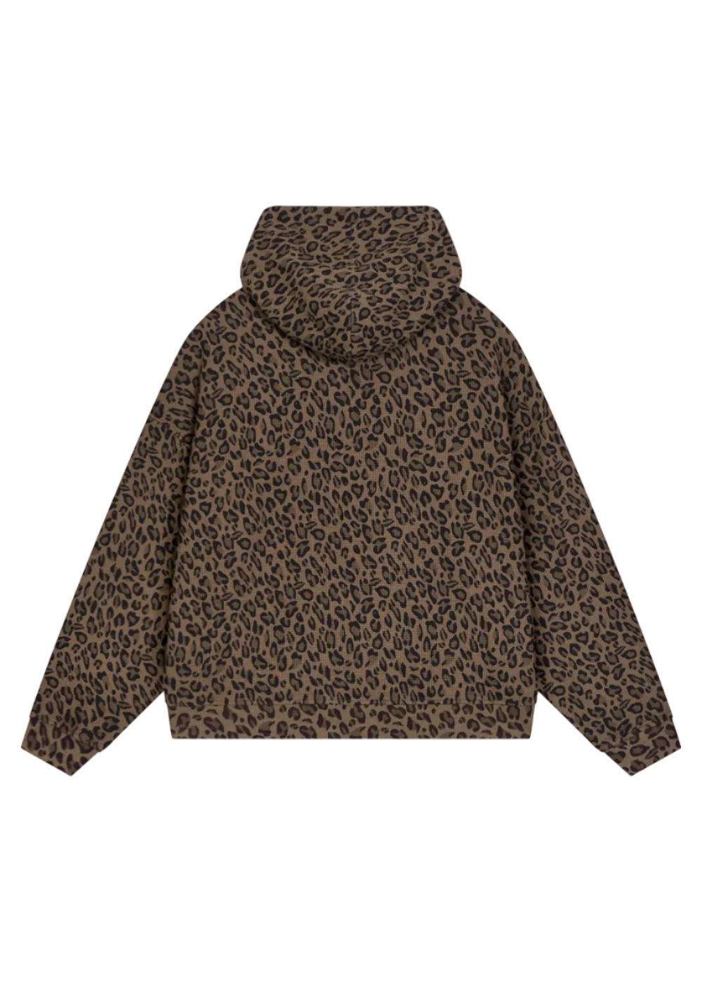 Leopard Girl Waffle Full Zip Hoodie
