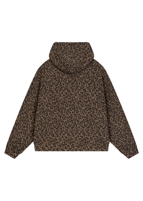Leopard Girl Waffle Full Zip Hoodie