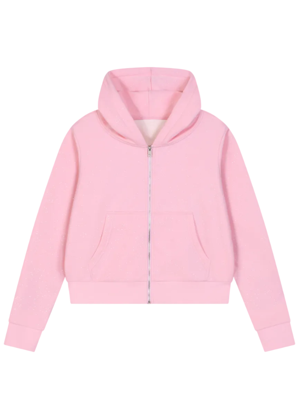 Pink Glitter Zip Up Hoodie