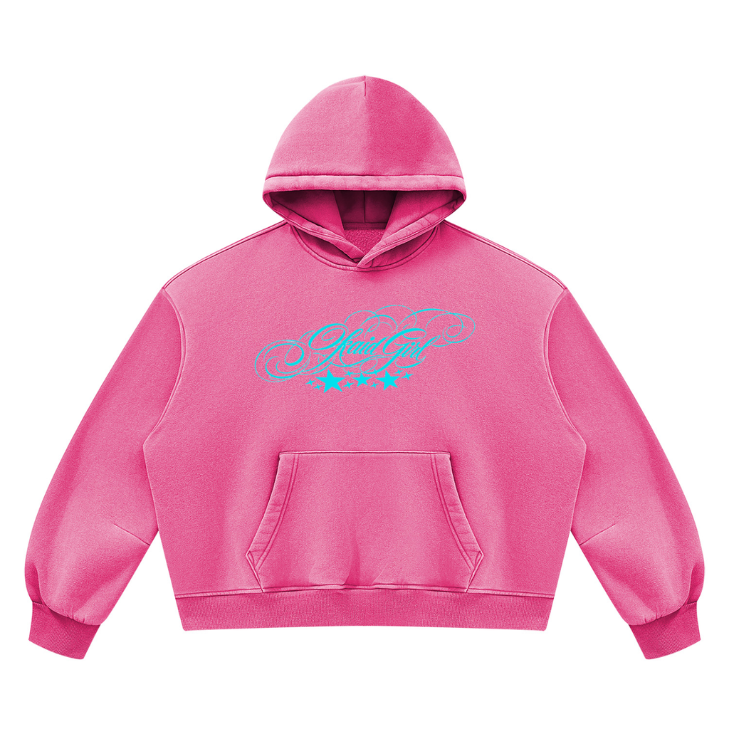 Okaid girl Vintage Wash Boxy Fleece Hoodie