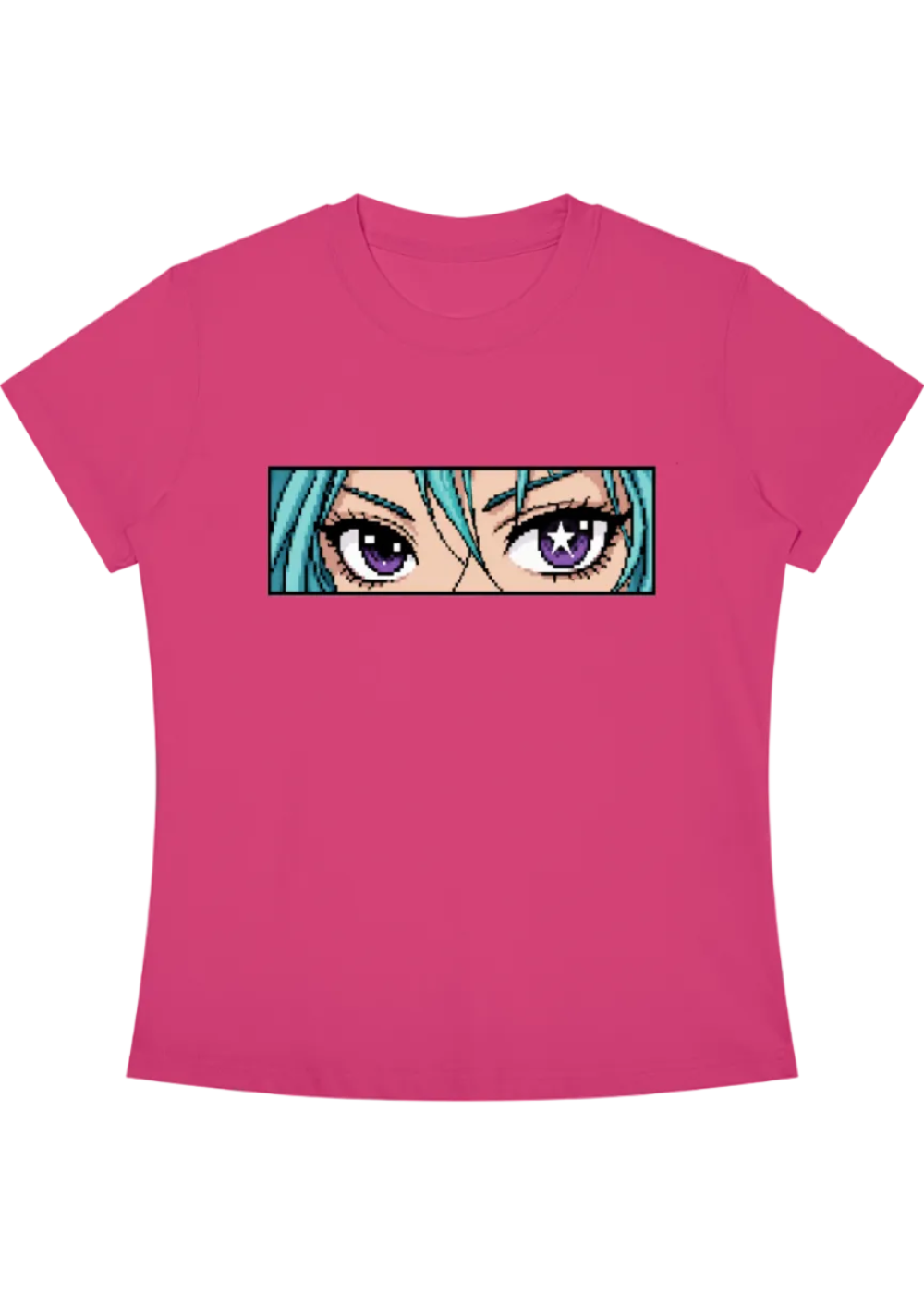 Anime Eyes Slim Fit Crewneck T-Shirt
