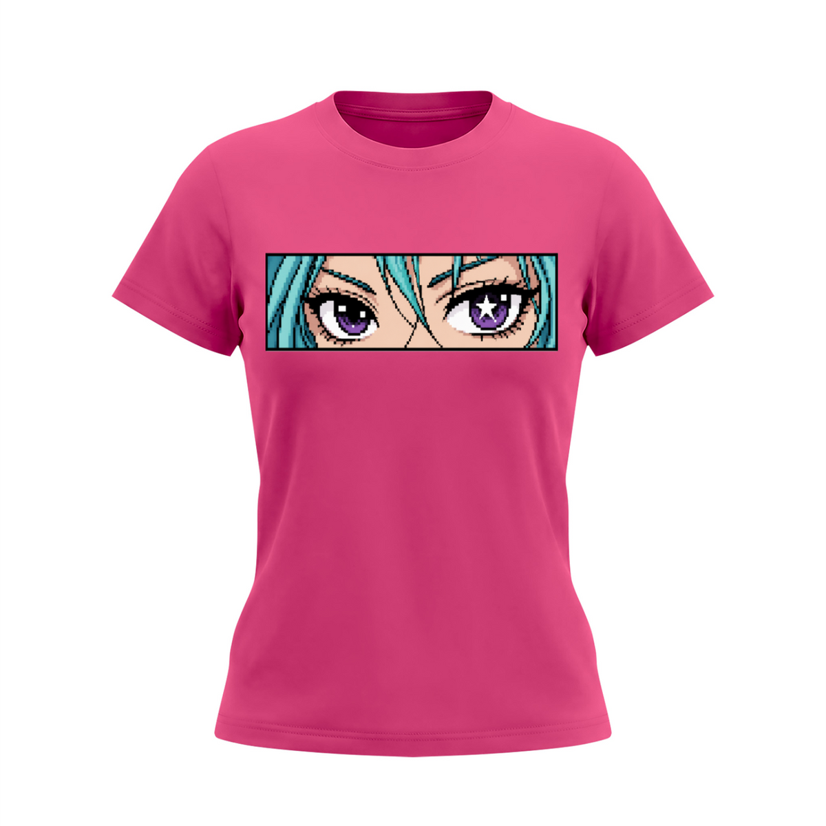 Anime Eyes Slim Fit Crewneck T-Shirt