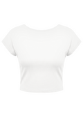 Basic Open Back Cotton Crop Top
