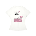 Under CTRL White Baby Tee