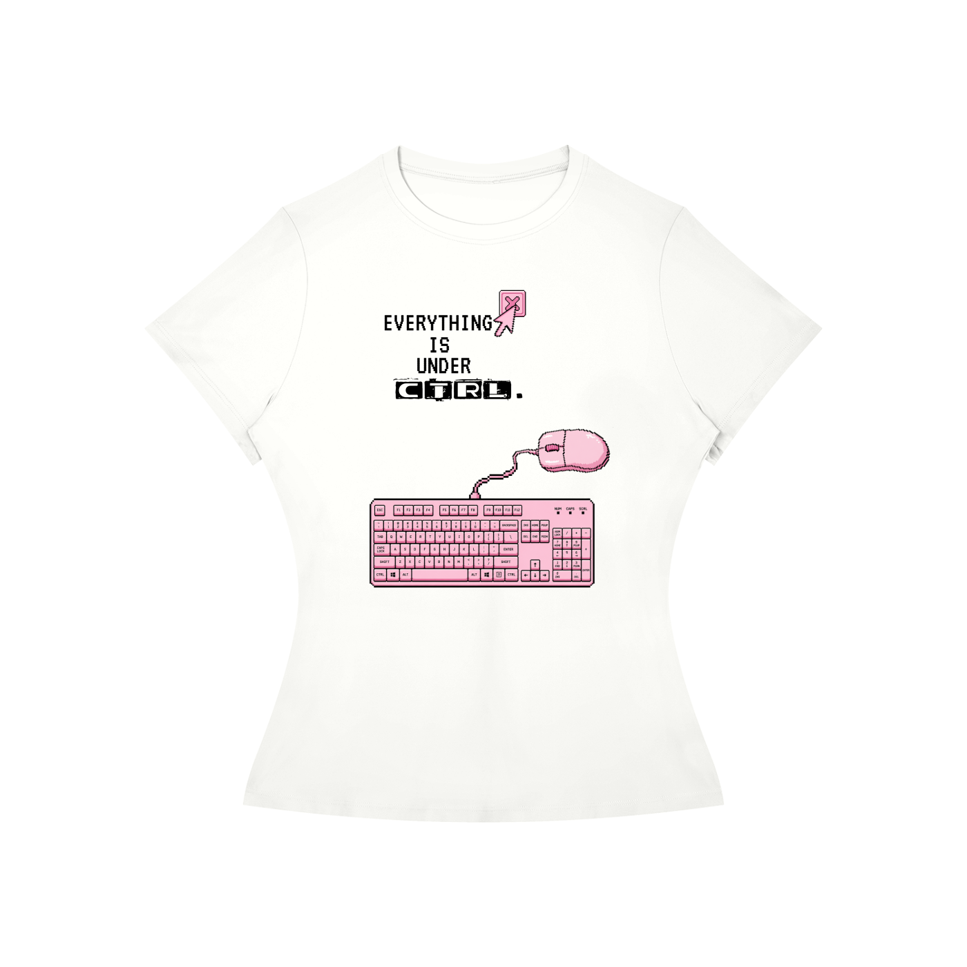 Under CTRL White Baby Tee