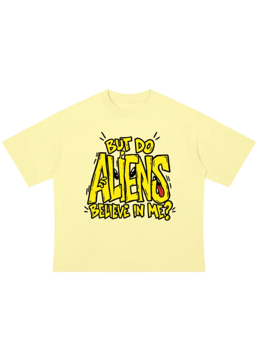 Aliens Drop Shoulder Cotton T-Shirt