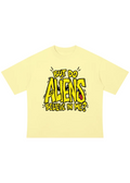 Aliens Drop Shoulder Cotton T-Shirt